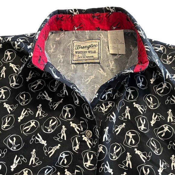 Vintage Wrangler Western Wear for Women Button Shirt Roping sz. Large - Picture 2 of 6